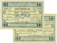 Netherlands - 2½ Gulden 1915 Zilverbon (Mev. 11-2b / AV 9.2b) gedateerd 31.3.1916 + 2 exemplaar (Mev. 11-3a /AV 9.3a) gedateerd 1.8.1917 - Totaal 2 st...