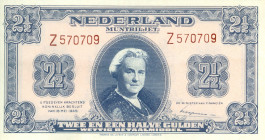 Netherlands - 2½ Gulden 1945 Muntbiljet (Mev. 15-1d / AV 13.1a.2 / PL16.a2) - serie Z - PR-