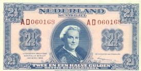 Netherlands - 2½ Gulden 1945 Muntbiljet (Mev. 15-1e / AV 13.1b.1) - PR/UNC