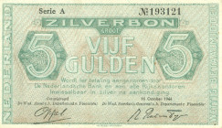 Netherlands - 5 Gulden 1944 Zilverbon (Mev. 22-1a / AV 17.1a) - serie A - UNC