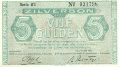 Netherlands - 5 Gulden 1944 Zilverbon (Mev. 22-1c / AV 17.1b.2) - UNC