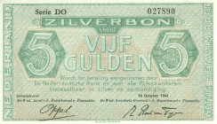 Netherlands - 5 Gulden 1944 Zilverbon (Mev. 22-1d / AV 17.1b.3) - ZONDER No. - UNC
