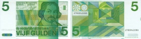 Netherlands - 5 Gulden 1973 Vondel II (Mev. 24-1 / AV 19.1b.3.1) - PROEFSERIE #2783 op formalineloos papier met uniforme snijtekens - UNC