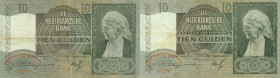 Netherlands - 10 Gulden 1940 I Emma (Mev. 41-1 / AV 30.1) - F/ZF - Totaal 2 stuks