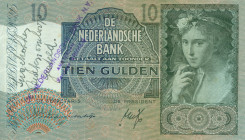Netherlands - 10 Gulden 1940 II Herderin Buiten Omloop (Mev. 42-1 / AV 31.1) - met de hand geschreven Ingetrokken Buiten Omloop gesteld. + stempel De ...