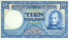 Netherlands - 10 Gulden 1949 Willem I Molen (Mev. 47-1 / AV 35A.1a) - mooie embossing - PR+