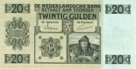 Netherlands - 20 Gulden 1926 Stuurman (Mev. 57-1a / AV 40.1a / PL 50.a2) - PR