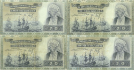 Netherlands - 20 Gulden 1939 Emma (Mev. 58-1 / AV 41.1a, 41.1b.1 (2x), 41.1b.3) - Totaal 4 stuks in F/ZF-PR