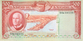 Angola - 500 Escudos 10.6.1970 Americo Tomás/Rhinoceros (P. 97) - VF/XF