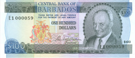 Barbados - 100 Dollars ND (1973) Grantley Adams (P. 35a) - # E1 000059 - a.UNC