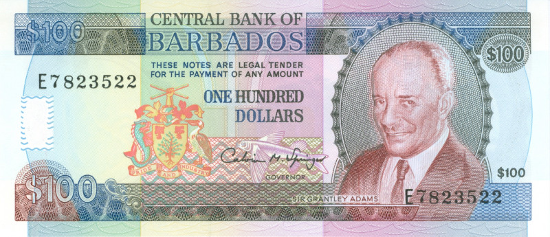 Barbados - 100 Dollars ND (1994) Grantley Adams (P. 45) - sign. Springer - UNC