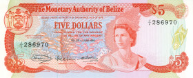 Belize - 5 Dollars 1.6.1980 Queen Elizabeth II (P. 39a) - UNC