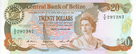 Belize - 20 Dollars 1.1.1987 Queen Elizabeth II (P. 49b) - UNC