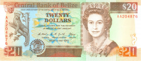 Belize - 20 Dollars 1.5.1990 Queen Elizabeth II (P. 55) - UNC