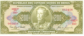 Brazil - 200 Cruzeiros ND (1960) D. Pedro I (P. 163) - UNC