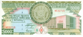 Burundi - 5000 Francs 5.2.1997 Building / Ship dockside (P. 40) - UNC