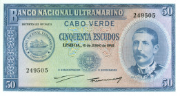 Cape Verde - 50 Escudos 16.6.1958 Serpa Pinto (P. 48a) - a.UNC/UNC