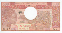 Congo - Republic - 500 Francs 1.1.1983 Woman + riverscene (P. 2d) - UNC