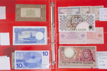 Nederland - Map met kleine collectie biljetten NL 1-100 Gulden in mooie kwaliteit wo. 10 Gulden Molen