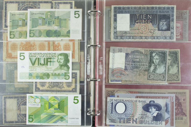 Nederland - Album biljetten NL wo. Zilverbonnen, 10 Gulden Staatsmijnen, Molen, ...