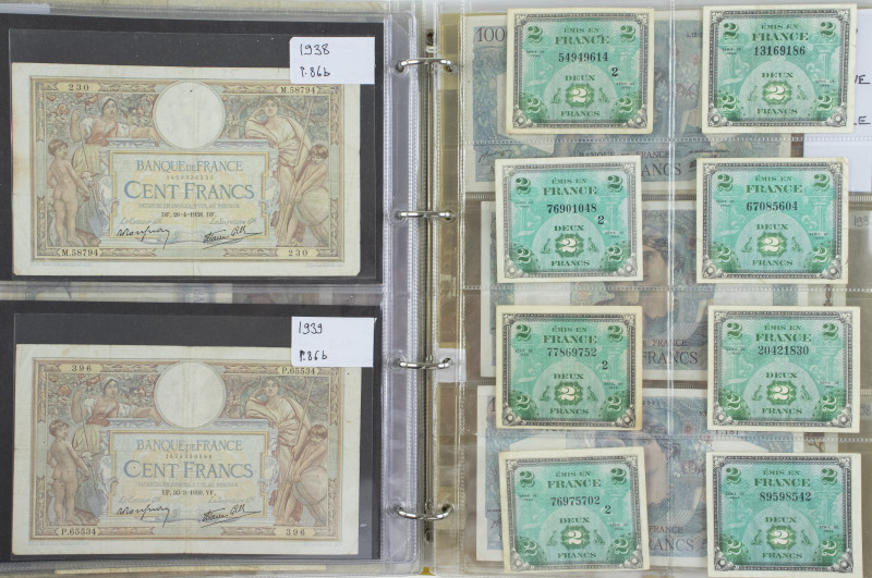 Frankrijk - Album banknotes France 1936-1987 including P. 86, 90, 102, 130, etc....