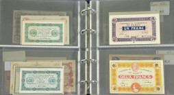 Frankrijk - Album French emergency banknotes 1916-1922 - Total ca. 60 pcs.