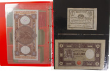 Italië - Collection banknotes Italy including Repubblica Romana, 1.000 Lire 1944, 10.000 Lire 1962, concentration camp money WW II, etc.