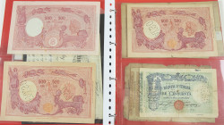 Italië - Small collection banknotes Italy 19th-20th century including 500 Lire 1943, Checks Banco di Napoli + 7 notes perforated 'Falso' - Total ca. 4...
