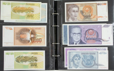 Joegoslavië / Yugoslavia - Album banknotes Yugoslavia 1919-2000 including 1000 Dinara 1931, 1946, etc. etc.
