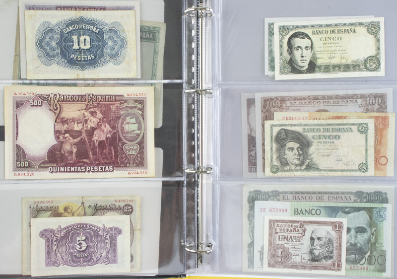 Spanje - Album with small collection banknotes Spain 1925-1979 - Total ca. 20 pc...
