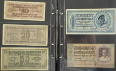 Ukraïne - Album banknotes Ukraine 1918-2006 including 5, 10, 20, 50, 100 + 500 Karbowanez 1942