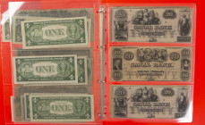 USA - Small collection banknotes USA including $1 1923, $2 series 1917, MPC, Canal Bank remainders, etc.