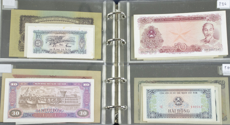 Vietnam - Album banknotes Vietnam 1946-1993 including P. 2, 9, 17, 20, 27, etc. ...