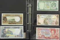 Small collection banknotes world in good condition including East Caribbean, Tahiti, Iran, etc.