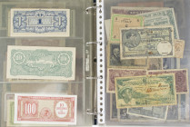 Album collection banknotes world including China, Belgium, France, Greece, etc.