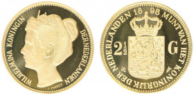 Nederland - Proof penning 2½ Gulden 1898 - goud 18,89 gram - UNC