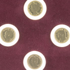 Nederland - Set met 4 miniatuurguldens van Koningin Wilhelmina, goud tot. 6,64 gram .750 - FDC
