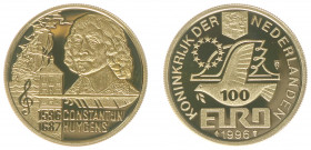 Nederland - 100 Euro 1996 'Huygens' - Goud 3,49 gram .900 - Proof