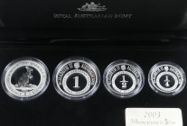Australia - Elizabeth II (1952- ) - Proofset 2003 - Port Phillip Patterns (KM763-766) cont. 1, 2, 5 and 10 Dollars - Proof in orig. box with COA