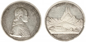 Austria - Gurk - Franz Xaver von Salm-Reifferscheid (1789-1822) - 1799 - Medal 'First ascent of the Großglockner led by Franz Xaver' by J. Harnisch (H...