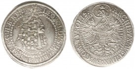 Austria - Empire - Leopold I (1657-1705) - 2 Taler nd. (ca.1670), Hall (KM1120.2, MT711, Her.570, Dav.3251) - Obv: Larger laureate and armoured bust r...