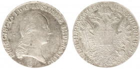 Austria - Empire - Franz II (1792-1835) - Taler 1820-G, Gunzburg (KM2162) - Obv: Laureate bust right / Rev: Crowned double headed imperial eagle - min...