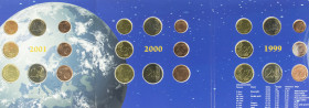 Belgium - Albert II (1993-2013) - Mintset 1999-2001 - Triple set Euro Intro (KM MS15, Morin M/MS27) - BU