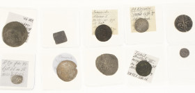 Arabian Empires - Lot with 10 various coins a.w. Samanid AR Dirham AH328 & AE fals Mansur I (AH350-365), Kart AR tanka nd. (A.2353), Almoravid AR Qira...