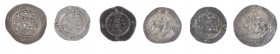 Arabian Empires - Smal lot (7) with Sassanian AR Drachms of Kavadh I 2nd reign (AD499-531), Khusru I (AD531-579) and Hormizd IV (AD579-590) - full des...
