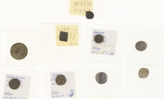 Arabian Empires - Lot with 9 coins with a.o. AE unit (2) (0.52, 0.46 g.) (ZENO 147536-7) of the Kashmir-Smast near Mardan in Gandhara (see JONS #187);...