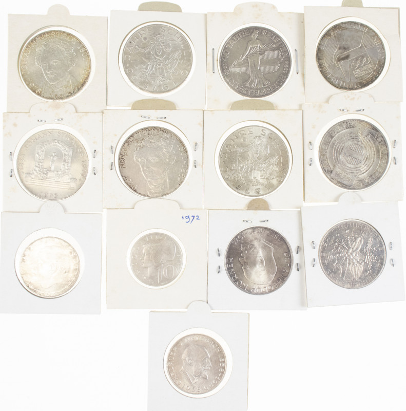 Austria - Lot silver coins Austria a.w. 50, 100 & 500 Schillings