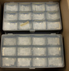 Belgium - Collection coins Belgium in 8 storage boxes, all coins described and sorted in zipbags