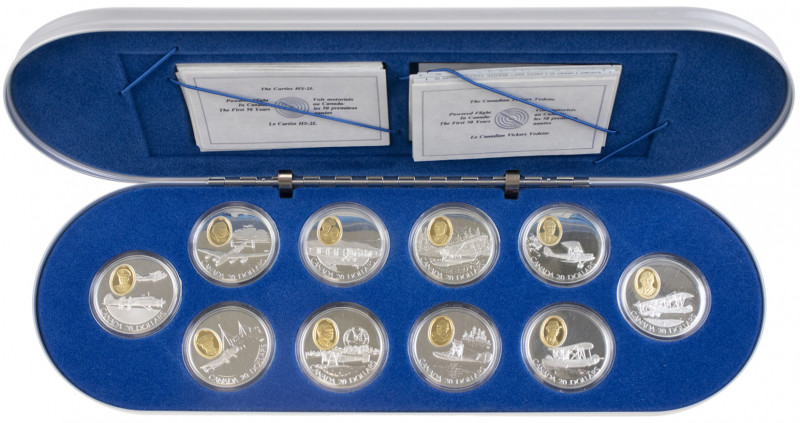 Canada - Collection 'Aviation - 50 Years in flight' complete set of 10x 20 Dolla...