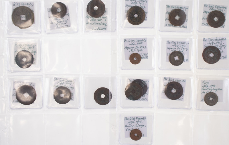 China - Lot coins Qing Dynasty of Wen Zong (1851-61) and De Zong (1875-1908) AE ...